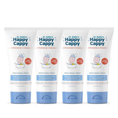 Happy Cappy bottle pour shows easy daily application for dry skin