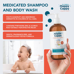 Happy Cappy moisturizing eczema cream—twice-daily hydration after bath time.