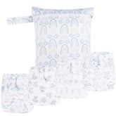 Happy Flute 9 Sets newborn cloth diapers in packaging show a cost-saving starter kit.