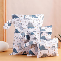 Happy Flute dinosaur design wet bag keeps swimsuits dry during travel