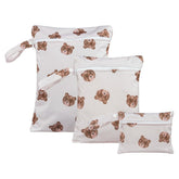 Happy Flute wet bag main shot shows versatile three sizes for travel organization
