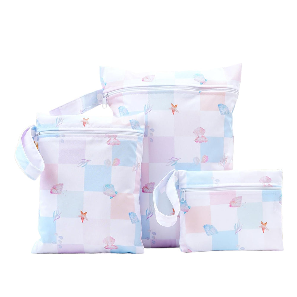 Happy Flute wet bag three-set folded for compact travel storage.