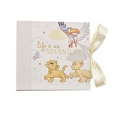 Happy Homewares Lion King photo album cover with Simba, ideal newborn memory keepsake
