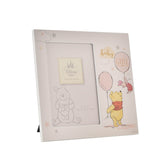 Happy Homewares Magical Beginnings frame with Pooh and Piglet illustration enhances nursery decor as a keepsake