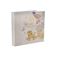 Happy Homewares Simba Nala Zazu illustration on page spread for family memories