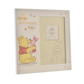 Happy Homewares Winnie Pooh photo frame front view for a lasting baby memory display.