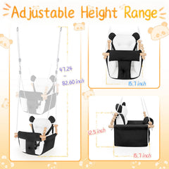 Happypie baby swing canvas material closeup emphasizes sturdy fabric and long-lasting wear.