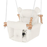 HAPPY PIE BABY SWING inside-outdoor beige seat for safe indoor and outdoor fun.