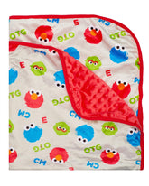Happy Threads baby blanket red close-up shows plush fleece warmth.