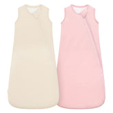 HAPIU bamboo sleep sack exterior in blush-oat for all-season comfort