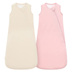 HAPIU bamboo sleep sack exterior in blush-oat for all-season comfort