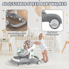 HAPYOOY 5in1 walker height adjustment from 16 to 24 cm grows with baby