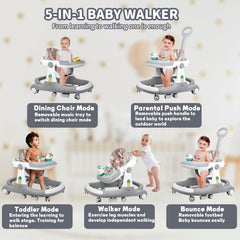 HAPYOOY 5in1 walker with pedal-bounce mode for playful development