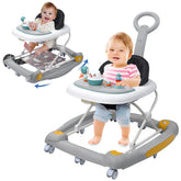 HAPYOOY 5-in-1 baby walker with wheels supports easy mobility during exploration.