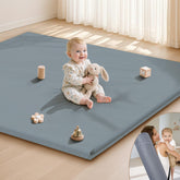 HARBOLLE Baby Play Mat blue tummy time surface with extra cushioning for infants