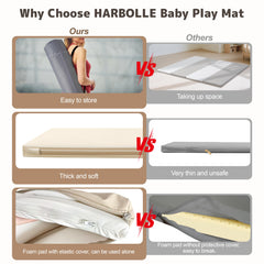 HARBOLLE removable foam-cover and non-slip vegan leather stay put on floors