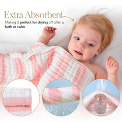 HardNok Muslin 6-layer closeup highlights absorbent, gentle natural cotton