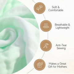 HardNok muslin baby washcloth green 11.8 inches for gentle cleansing.