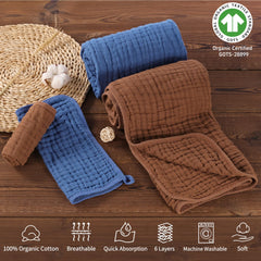 HardNok muslin bath towel newborn-use post-bath wrap for warm comfort