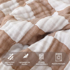 HardNok Muslin Blanket 6-layer construction emphasizes breathable warmth for year-round use.