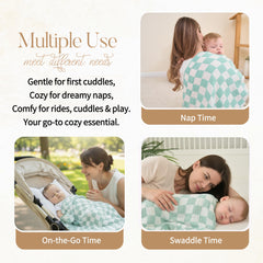 HardNok Ultra Soft Muslin Baby Blanket dimensions 43x43 inches.
