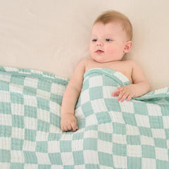 HardNok Ultra Soft Muslin Baby Blanket used for swaddling.