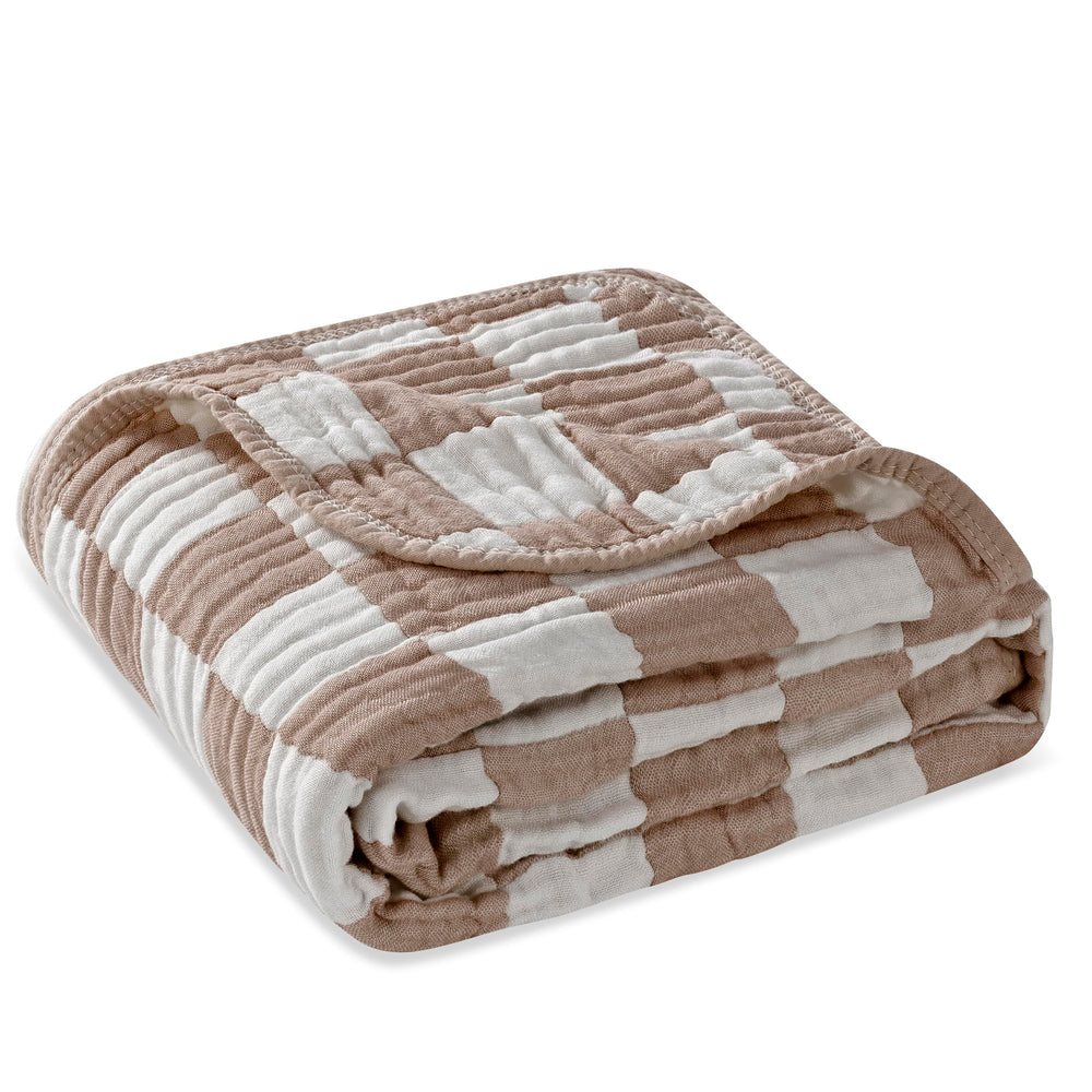 HardNok Ultra Soft Muslin Blanket folded closeup highlighting plush texture for cozy snuggles.