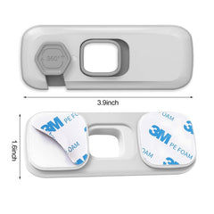 Harewu fridge lock grey showing strong 3M adhesive for secure fridge access