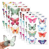 Hariendny watercolor butterfly wall stickers pack eight sheets for versatile room decor