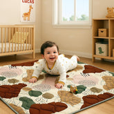 Harmon Wandyer baby play mat 50x50 unfolded offers spacious tummy time and soft cushioning.