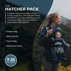 Hatcher Packs Adventure Pack ergonomic padded straps for comfortable long-wear.