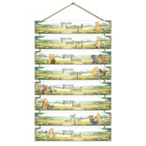 Hatzelou Pooh wood sign collection closeup—durable print for home decor