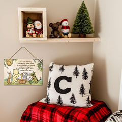 Hatzelou Winnie nursery wall sign enhances cute calming room accents
