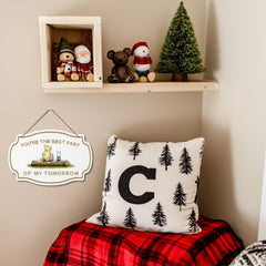 Hatzelou Winnie sign in living room as warm decorative accent
