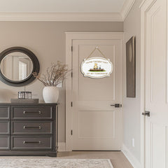 Hatzelou Winnie sign in nursery enhances soft, inviting space