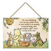 Hatzelou Winnie wall sign wooden plaque for nursery decor and cozy ambiance
