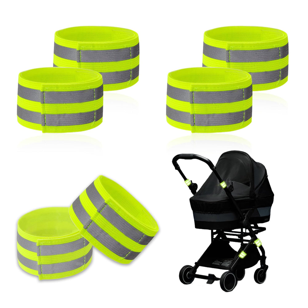 HAVANSIDY stroller reflective band 6-pack mounted for nighttime visibility.