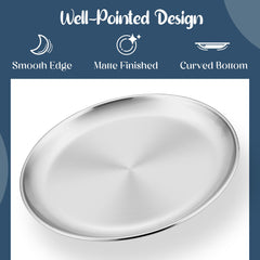 HaWare dishwasher safe stainless plate for quick cleanup after meals