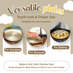HaWare gold-finish-kids-plate stackable for elegant, durable dining