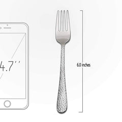 HaWare hammered pattern close-up highlights grip and kid-friendly cutlery design