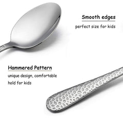 HaWare mini silverware for kids demonstrates ergonomic size for small hands.
