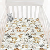 HawSkgFub Safari Jungle crib sheet with giraffe design keeps baby cozy and comfy