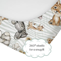 HawSkgFub Safari Jungle crib sheet featuring lion print supports restful sleep