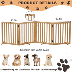 HAXIMWO6 wooden dog gate assembly steps shown for quick setup.