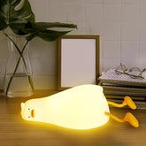Hbaushun Duck Night Light top view showing compact bedside silicone lamp