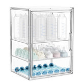 HBlife 3-tier baby bottle storage front view shows spacious capacity for bottles and accessories