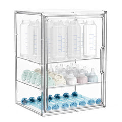 HBlife 3-tier baby bottle storage front view shows spacious capacity for bottles and accessories