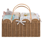 HBlife Baby Diaper Caddy with scalloped handle for easy nursery organization.