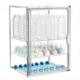 HBlife bottle storage front view shows three-tier organization for easy bottle access.