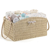 HBlife diaper caddy organizer handwoven craft enhances nursery storage with durable construction.